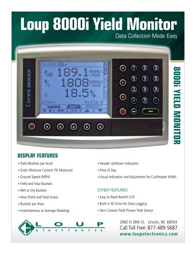 Loup 8000i Yield Monitor