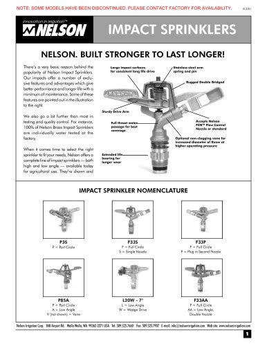 Impact Sprinkler Performance