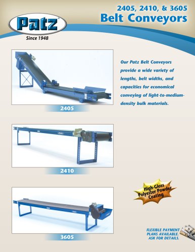 2405, 2410, & 3605 Belt Conveyors