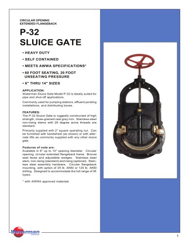 P-32 SLUICE GATE