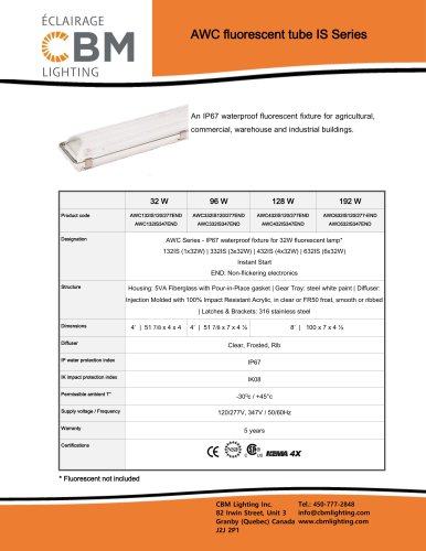 AWC fluorescent tube IS Series