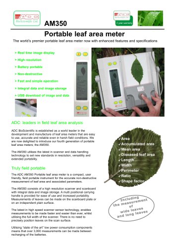 AM350 Portable Leaf Area Meter