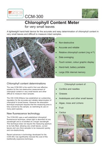 CCM-300 Chlorophyll Content Meter