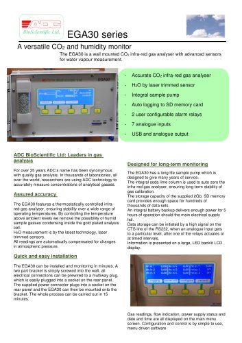 EGA30 Wall Mounted Analyser