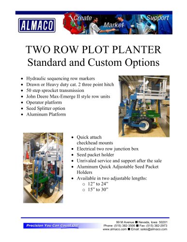 TWO ROW PLOT PLANTER