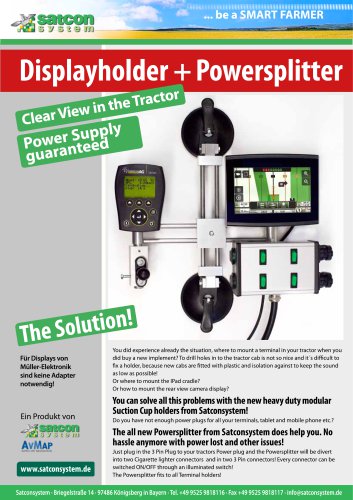 Displayholder + Powersplitter