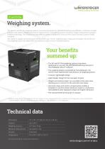 W1 and W1 Plus weighing system