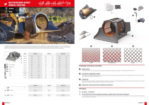 MULTISCREENING BUCKET FRONTAL COUPLING