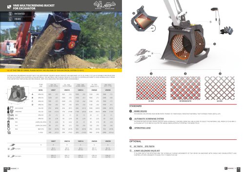 VMS MULTISCREENING BUCKET FOR EXCAVATOR