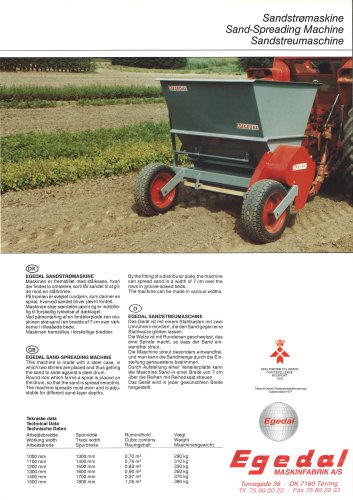 Sand-spreading machine type Universal