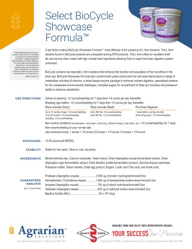 Select BioCycle Showcase Formula™