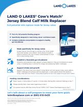 LAND O LAKES® Cow’s Match® Jersey Blend Calf Milk Replacer