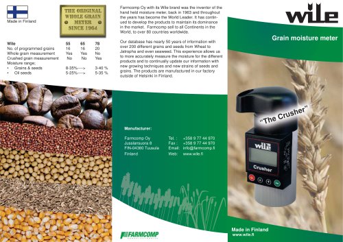 Grain moisture meter