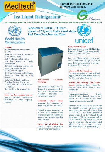 ice lined refrigerator meditech