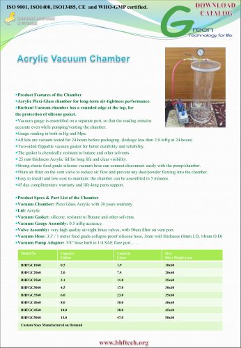 Vacuum Degasser Transparent Cylinder