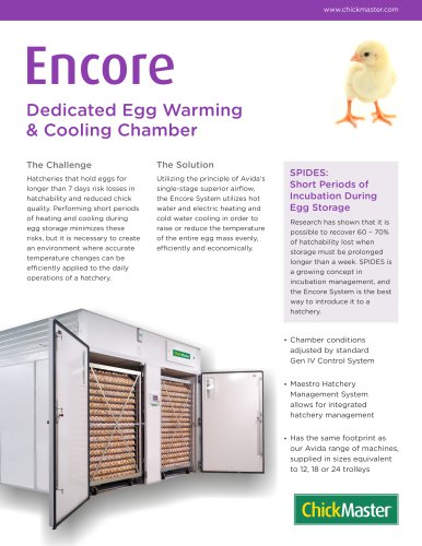 Encore Dedicated Egg Warming & Cooling Chamber