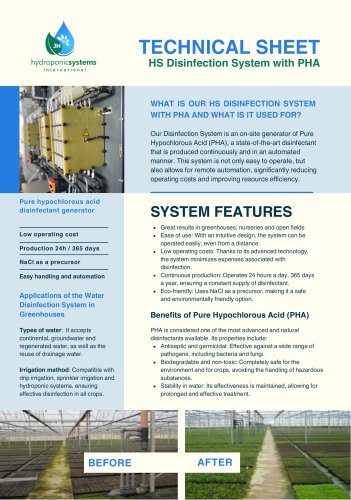 Disinfection system with PHA