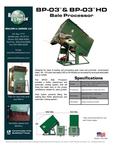 BP-03 Bale Processor