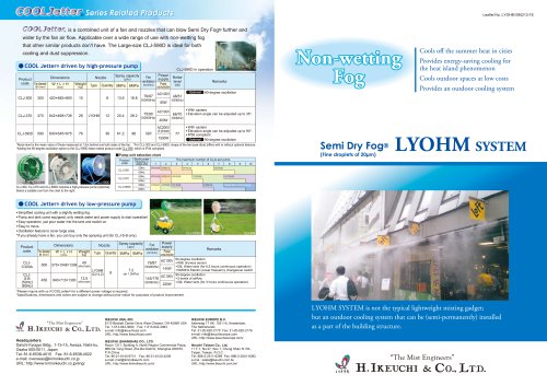 Semi Dry Fog® Cooling System  LYOHM SYSTEM