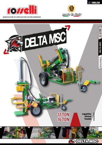 Delta MSC - Professional towable hydraulic logsplitter with petrol engine motor