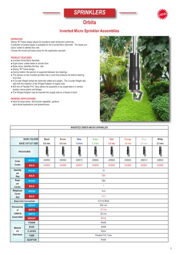 Orbita Inverted Micro Sprinklers