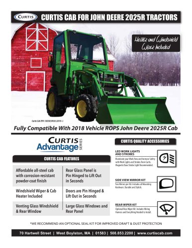 CURTIS CAB FOR JOHN DEERE 2025R TRACTORS