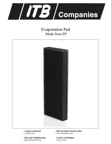 Evaporation Pad Made from PP