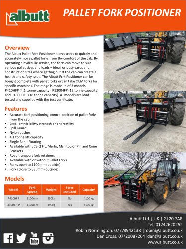 PALLET FORK POSITIONER