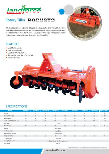Rotary Tiller robusto