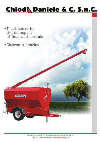 Truck tanks for the transpor t of feed and cereals