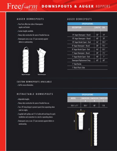 Downspouts / Auger Hoppers