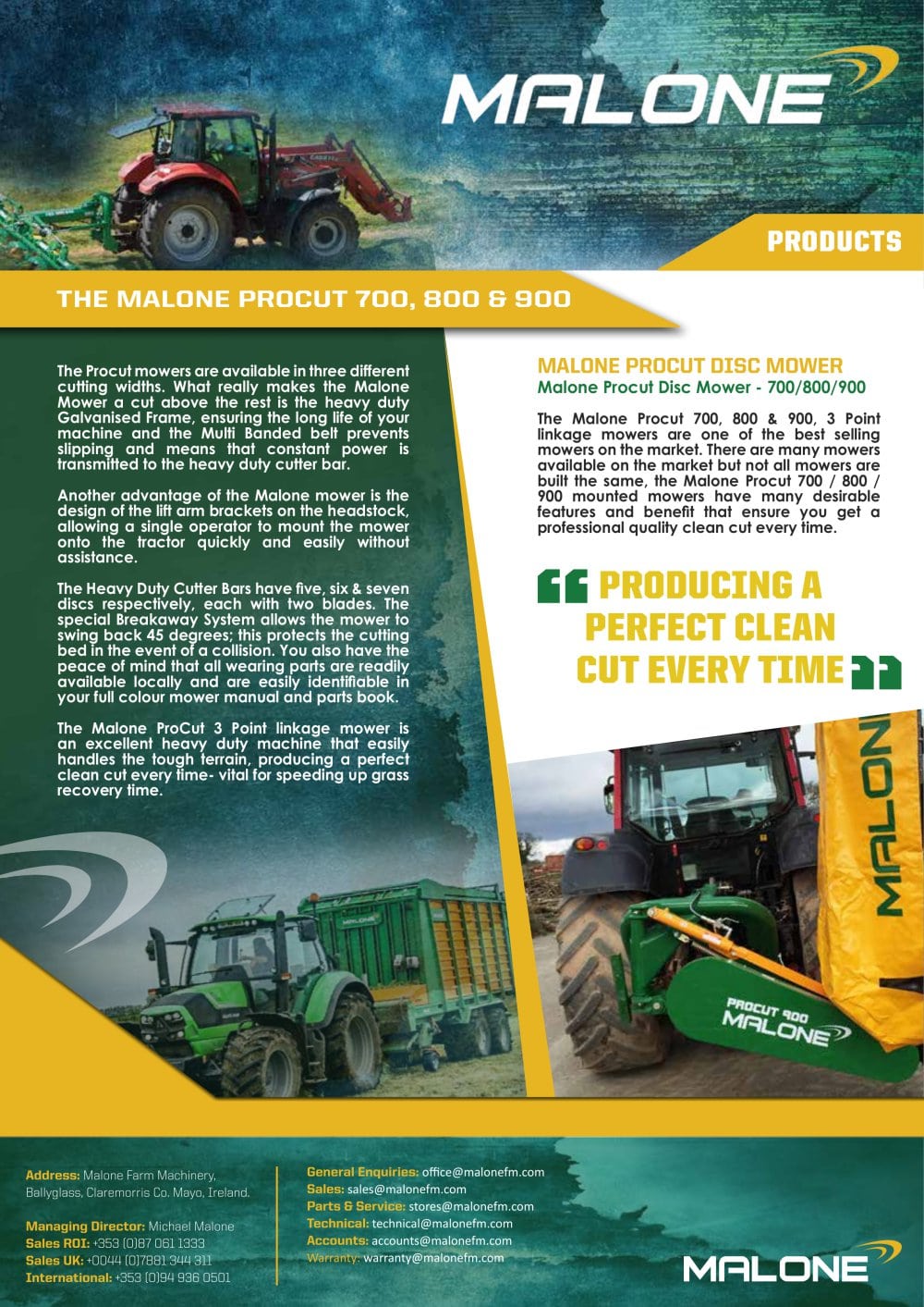 MALONE_Procut_700,800&900 - MALONE FARM MACHINERY