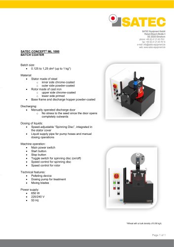 SATEC CONCEPT&reg; ML 1000