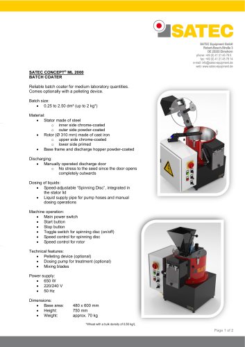 SATEC CONCEPT&reg; ML 2000