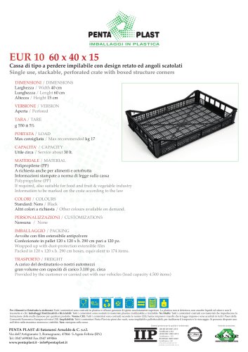 EUR 10 60 x 40 x 15
