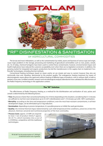 Disinfestation and pasteurization equipment