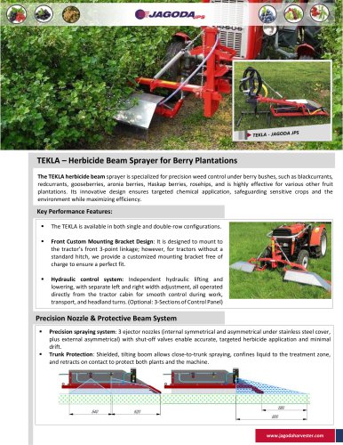 Herbicide Beams for Berries TEKLA