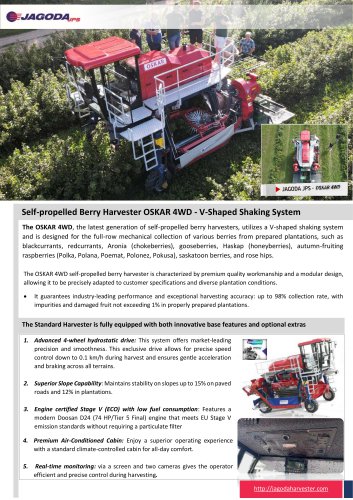OSKAR 4WD Plus Blueberry Harvester