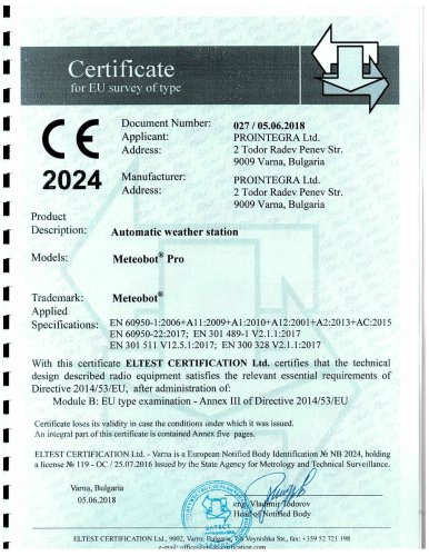 Certificate CE