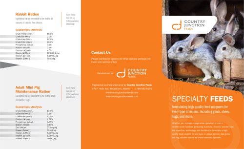 SPECIALTY FEEDS