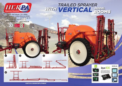 TRAILED SPRAYER WITH VERTICAL