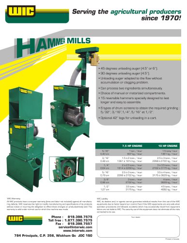 WIC Brochure Hammer & Roller mills