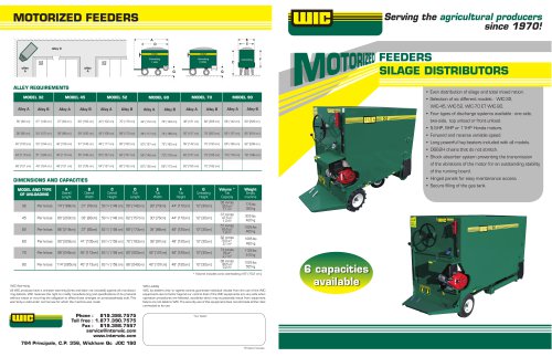 WIC Brochure Motorized Feeders