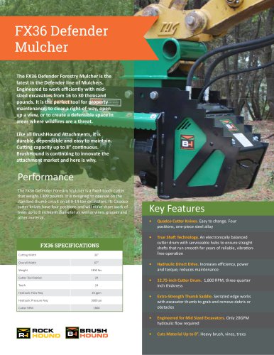 FX36 Defender Forestry Mulcher