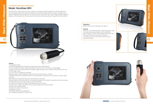 Handheld Veterinary Ultrasound Model: SonoScan B5V