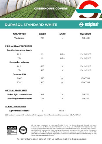 DURASOL STANDARD WHITE