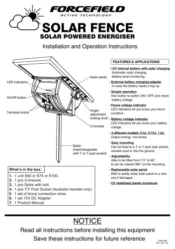 s50 fence manual