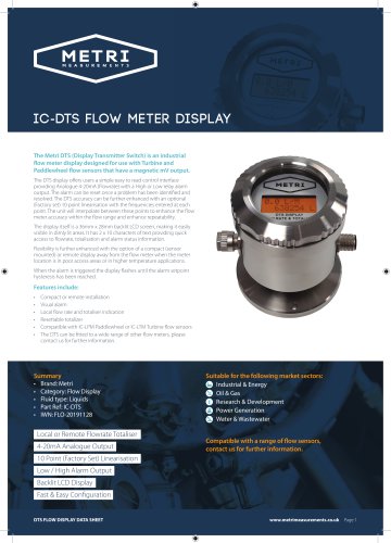IC-DTS FLOW ME TER DISPLAY