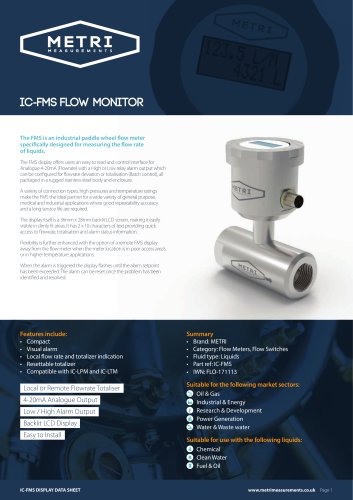 IC-FMS FLOW MONITOR