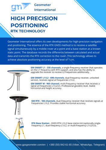 HIGH PRECISION POSITIONING RTK TECHNOLOGY